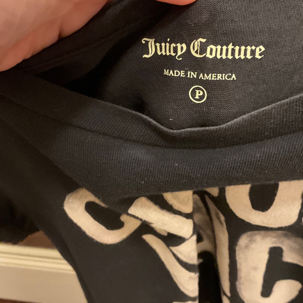Juicy Couture Black Tee with Bold Print - Picture 2 of 3